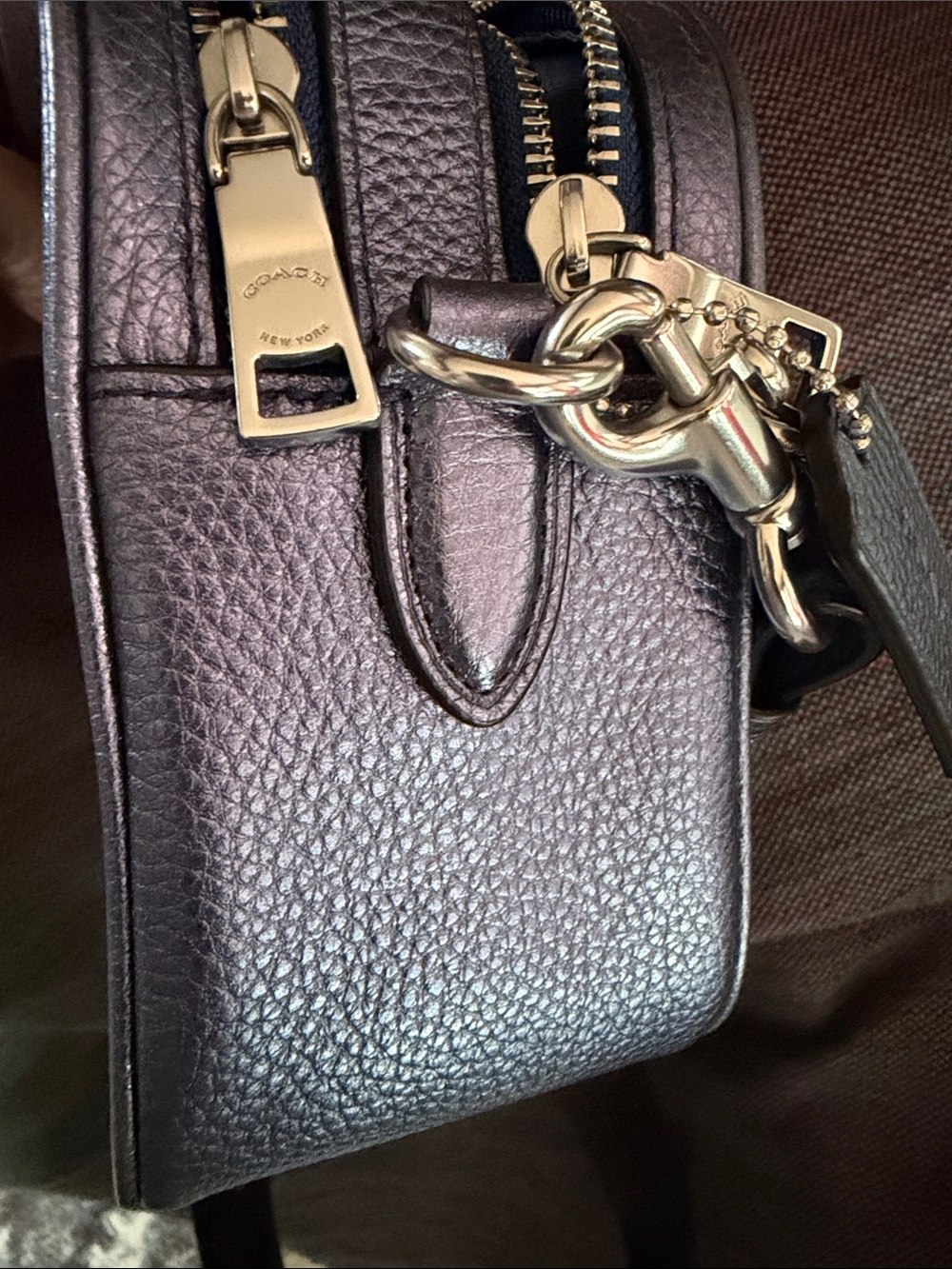 Coach Metallic blue Leather Crossbody Bag - Picture 7 of 10